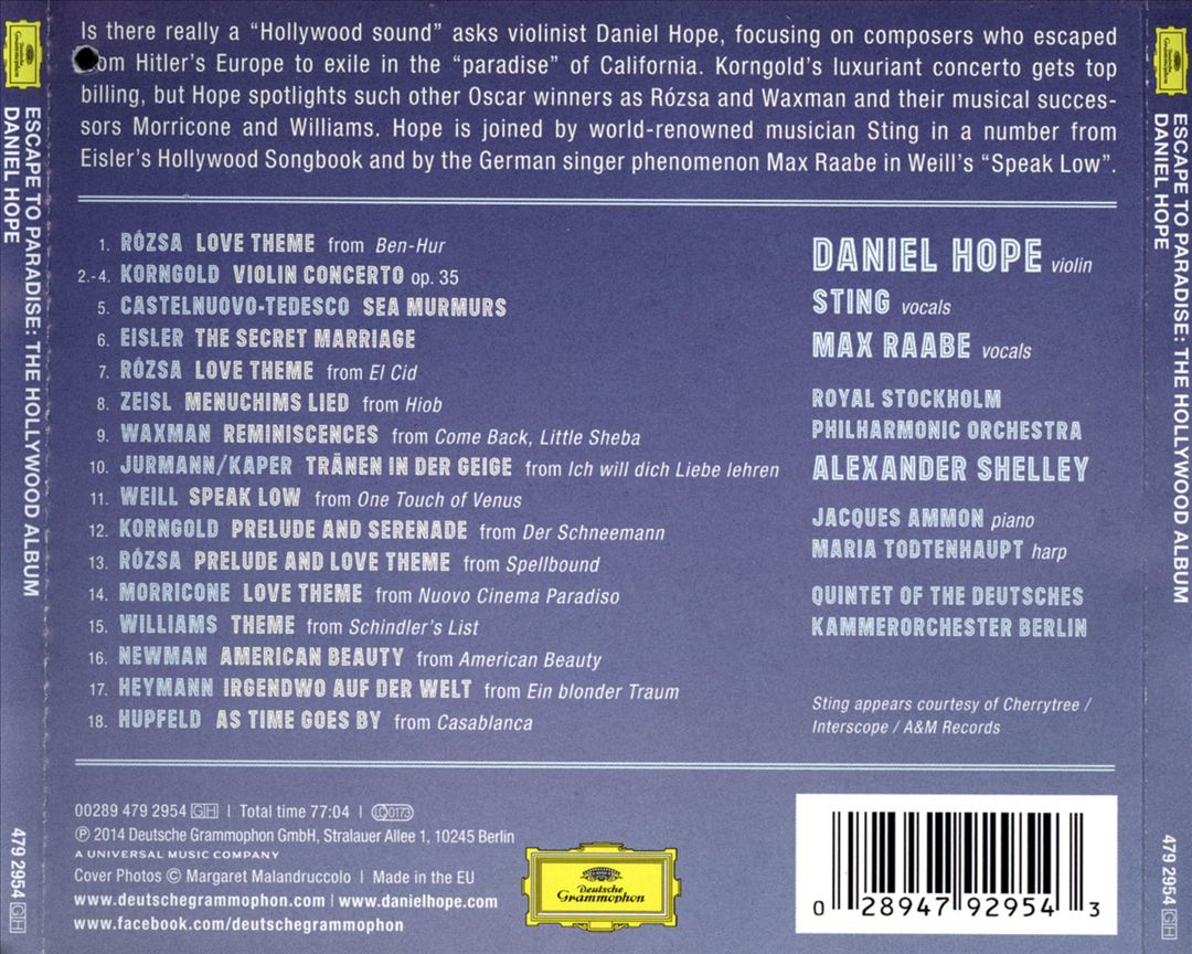 Escape to Paradise: The Hollywood Album cover art