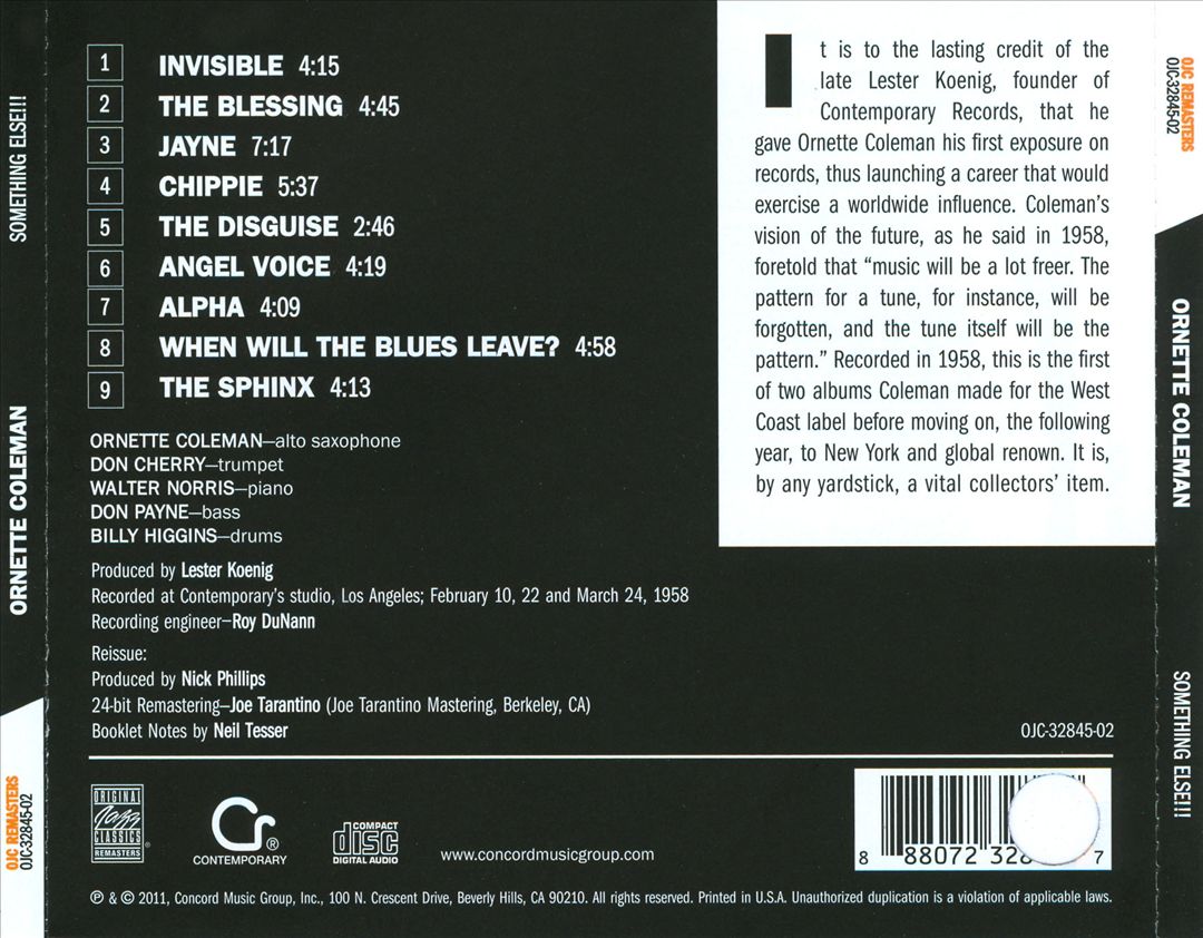 Something Else: The Music of Ornette Coleman cover art