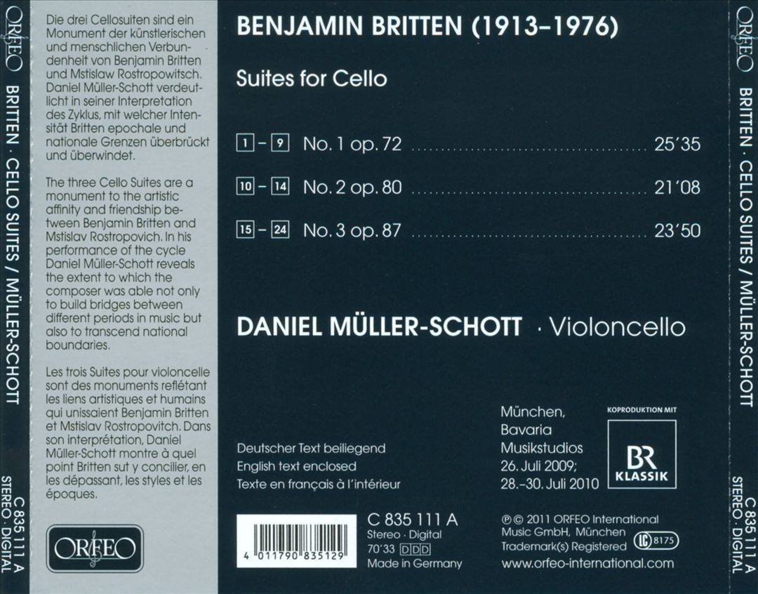 Britten: The Cello Suites cover art