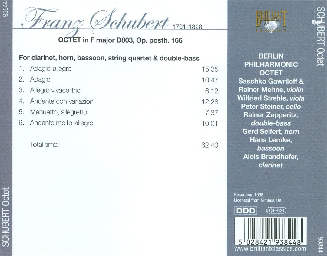 Schubert: Octet cover art
