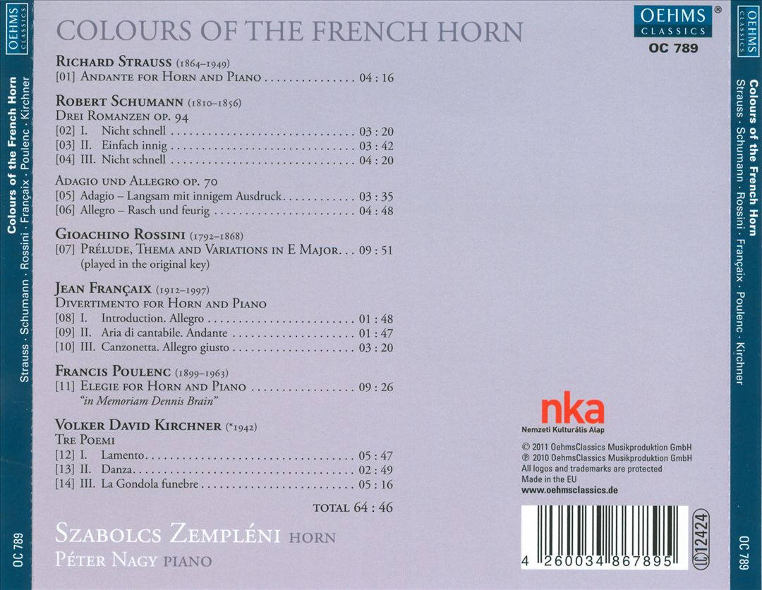 Colours of the French Horn cover art