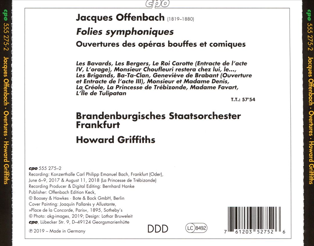 Jacques Offenbach: Folies symphoniques; Ouvertures cover art