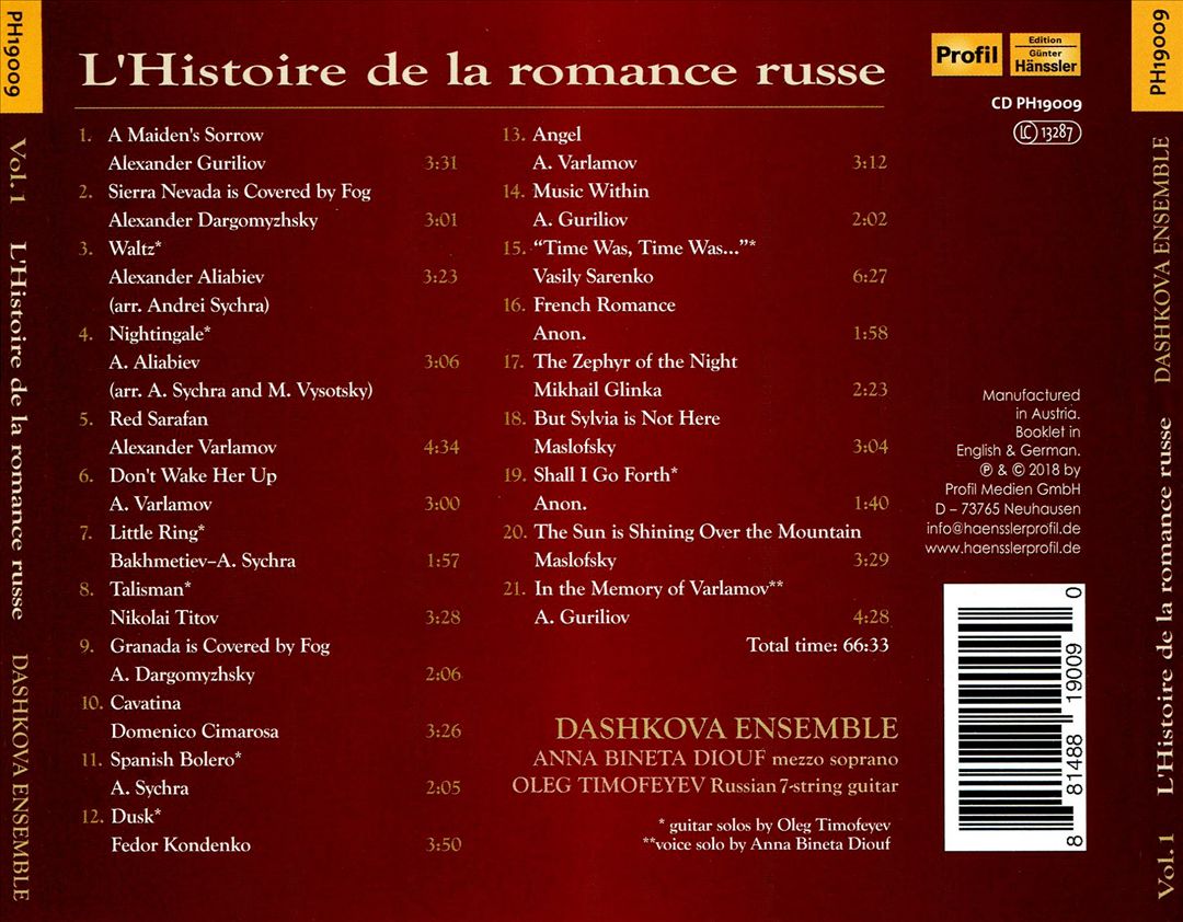Histoire de la Romance Russe, Vol. 1 cover art