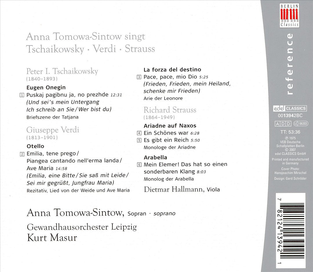 Anna Tomowa-Sintow singt Tschaikowsky, Verdi, Strauss cover art