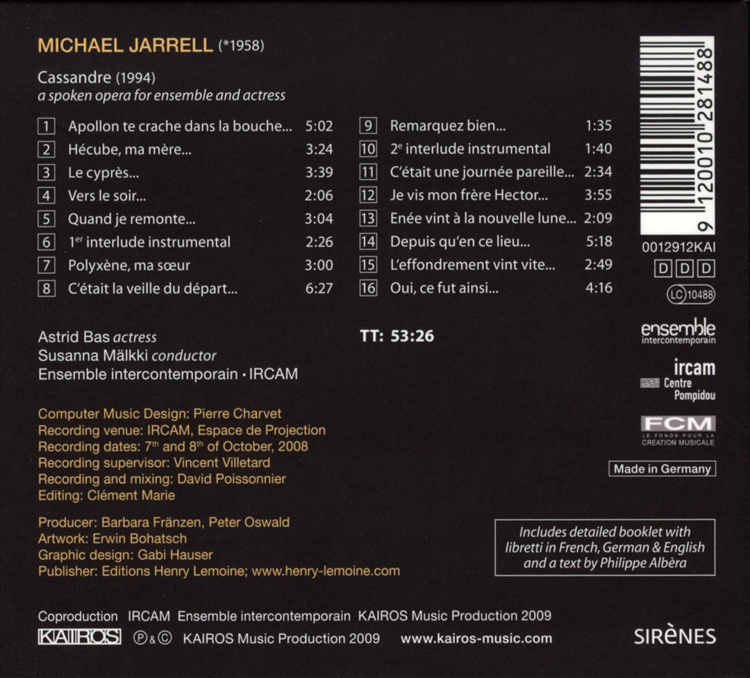 Michael Jarrell: Cassandre cover art