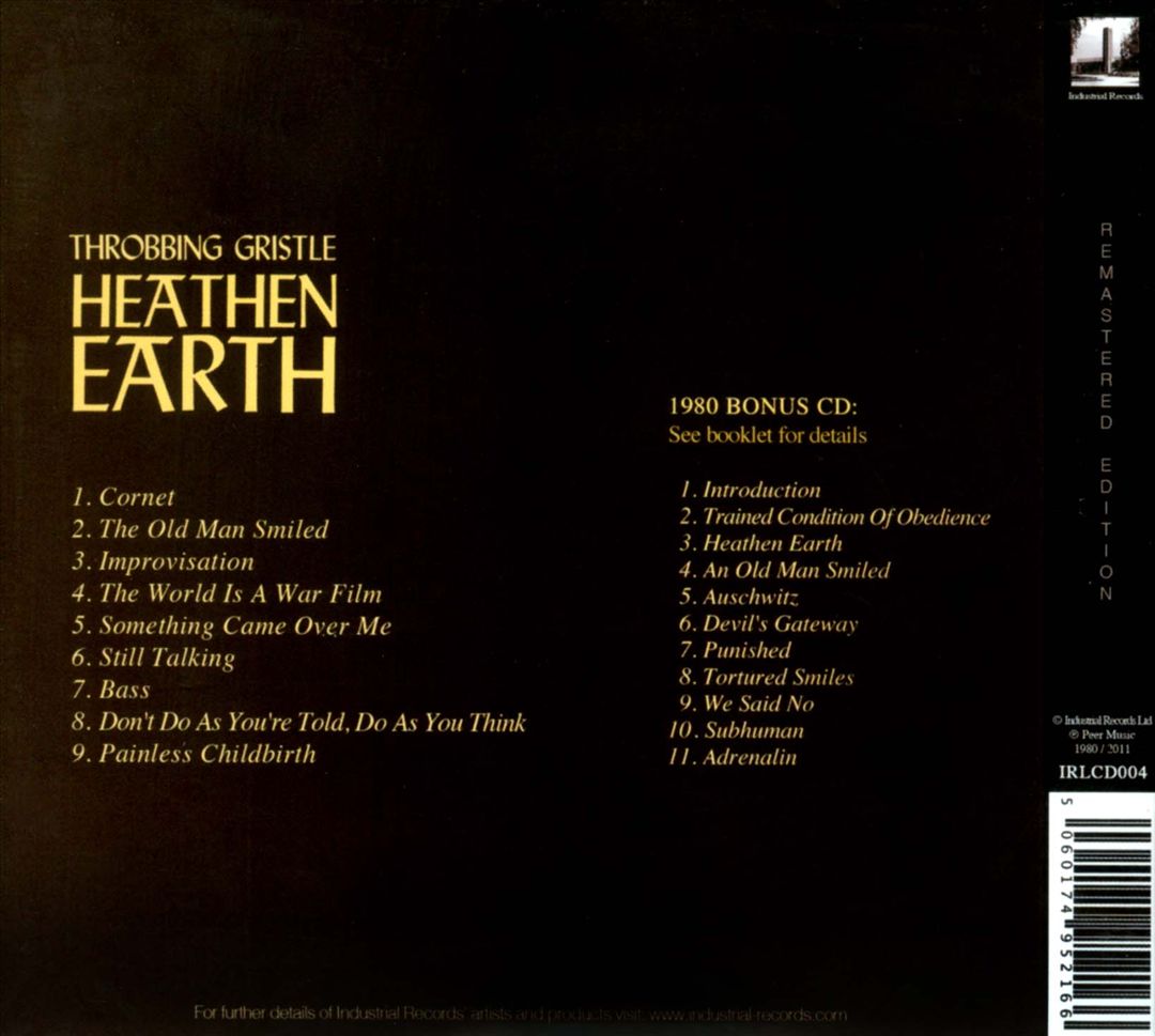 Heathen Earth: The Live Sound of Throbbing Gristle cover art