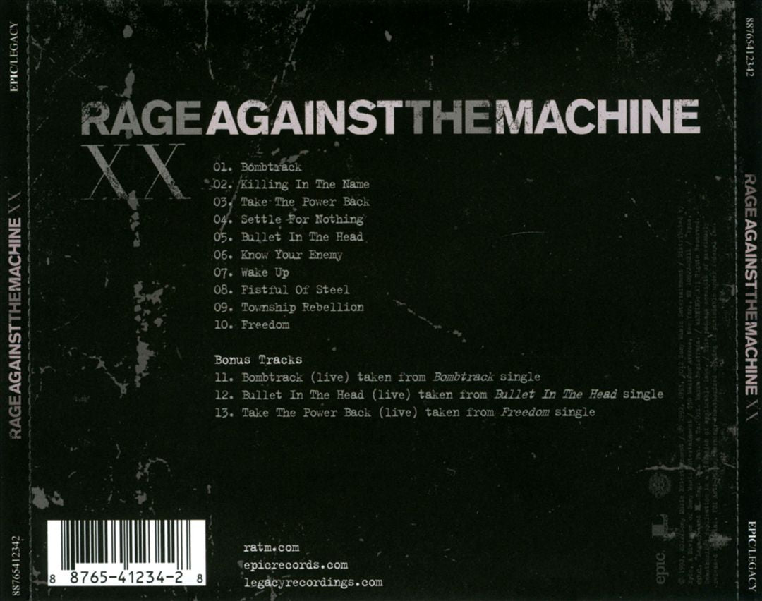 Rage Against the Machine XX [20th Anniversary Edition] cover art