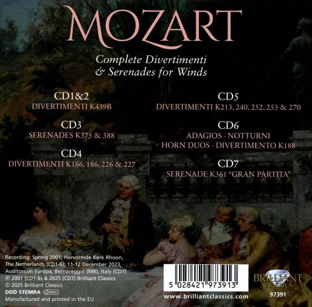 Mozart: Complete Divertimenti & Serenades for Winds cover art