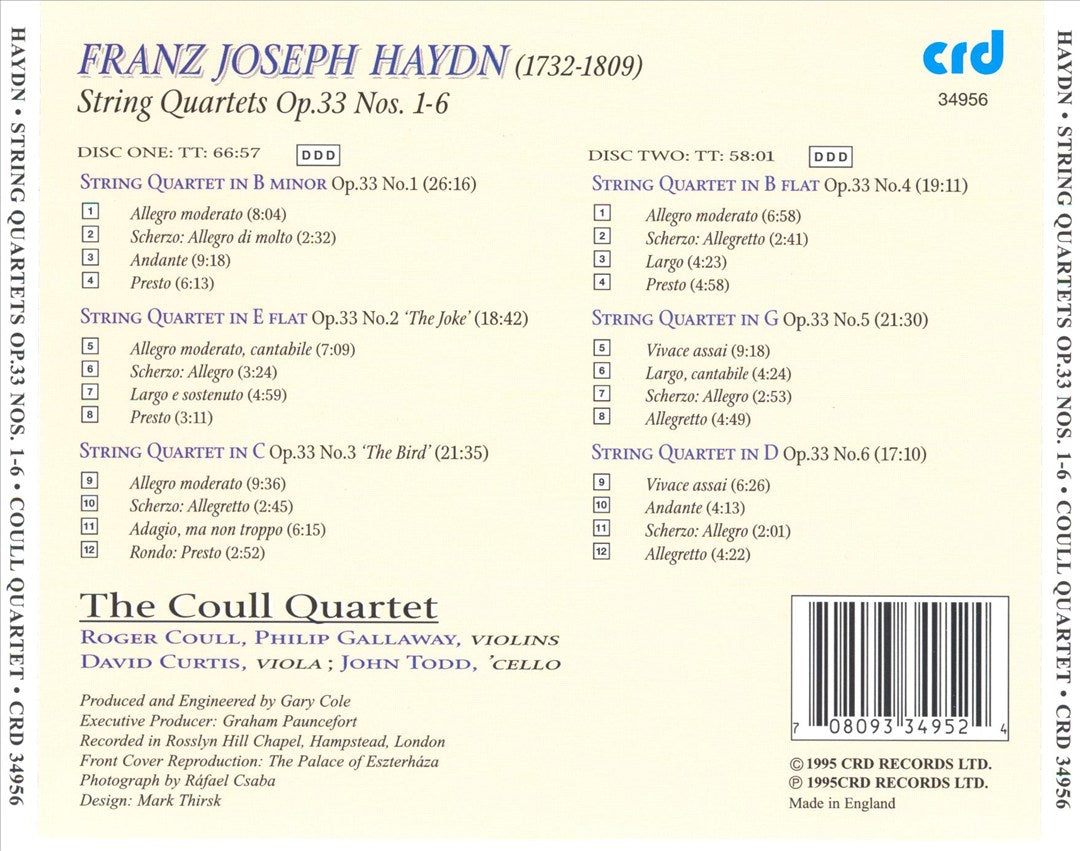 Haydn: String Quartets Nos. 1-6, Op. 23 cover art