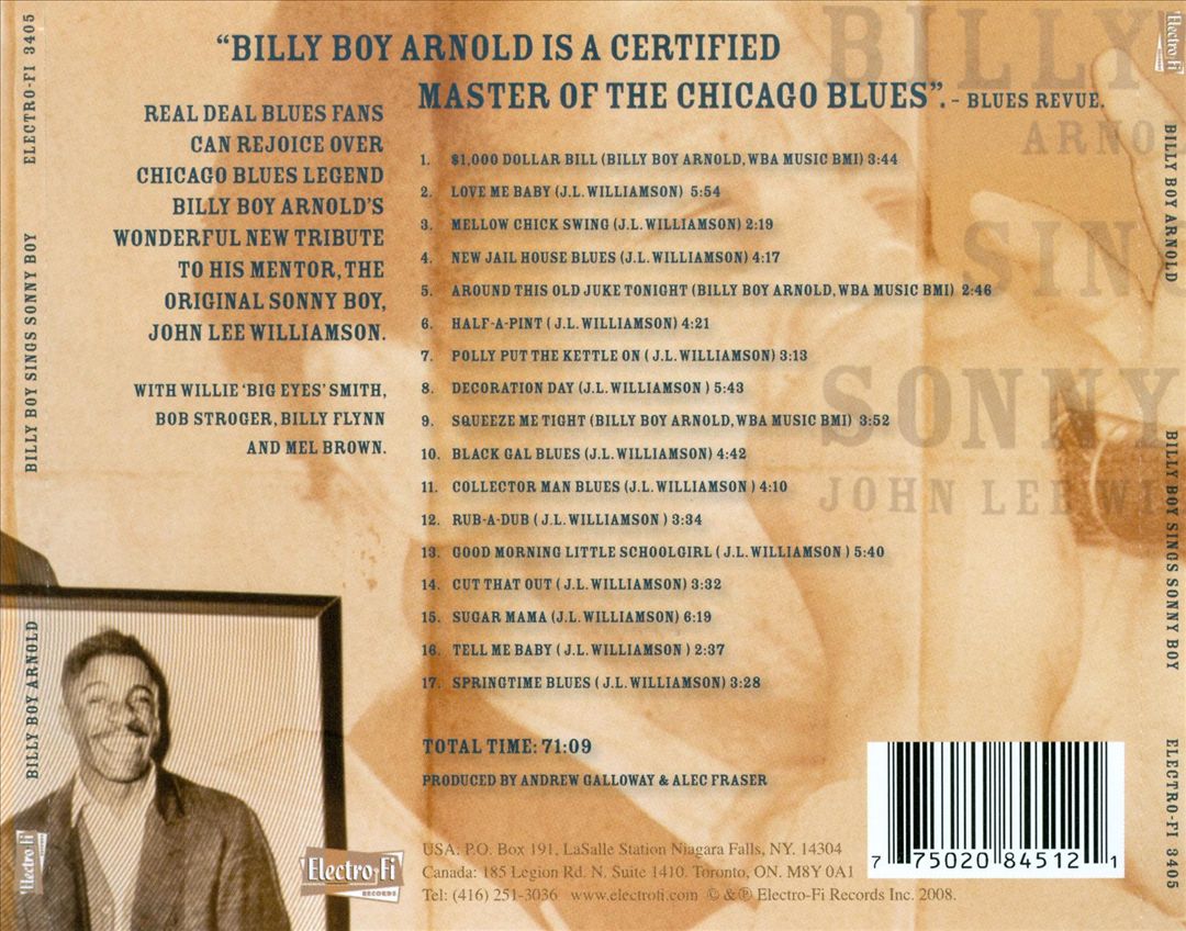 Billy Boy Sings Sonny Boy cover art