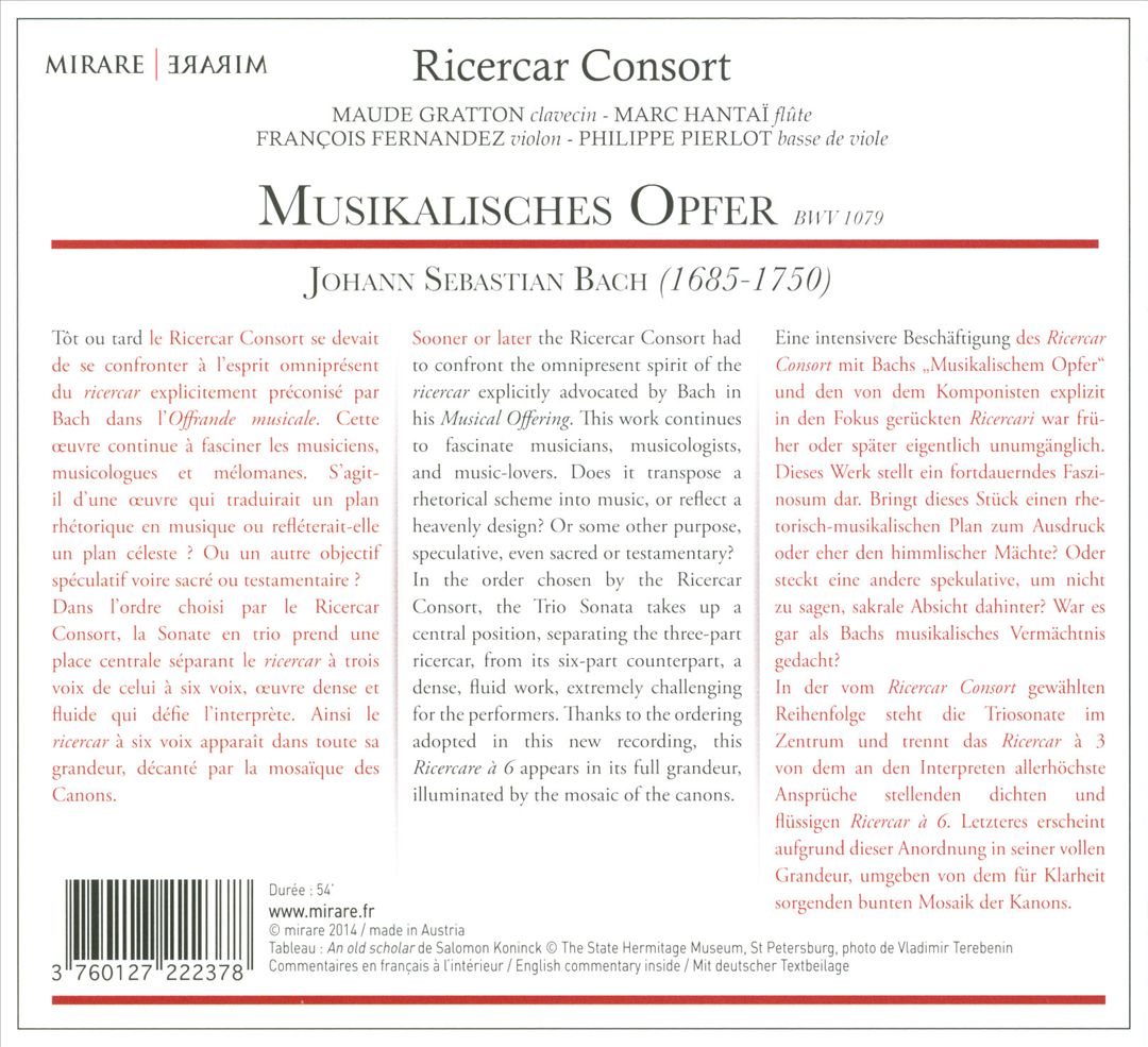 Bach: Musikalisches Opfer cover art
