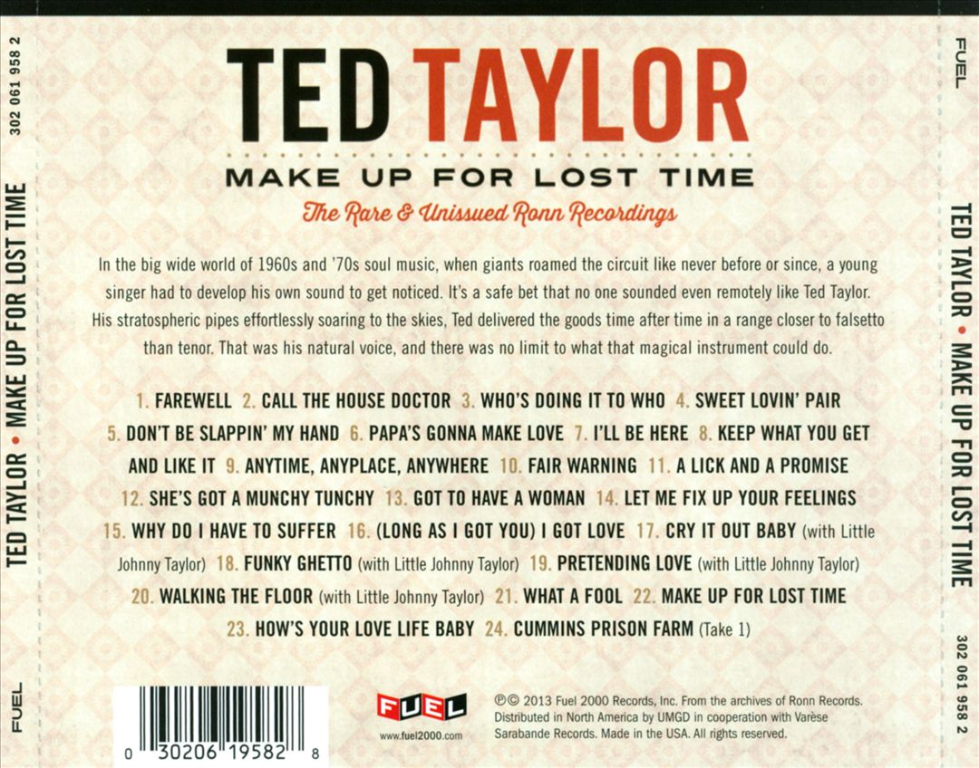 Make Up for Lost Time: The Rare & Unissued Ronn Recordings cover art