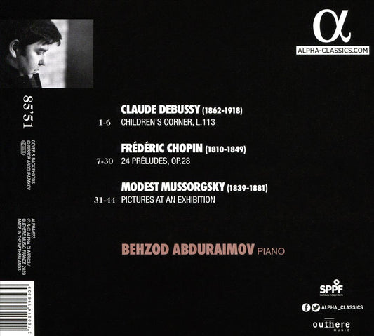 Debussy, Chopin, Mussorgsky cover art