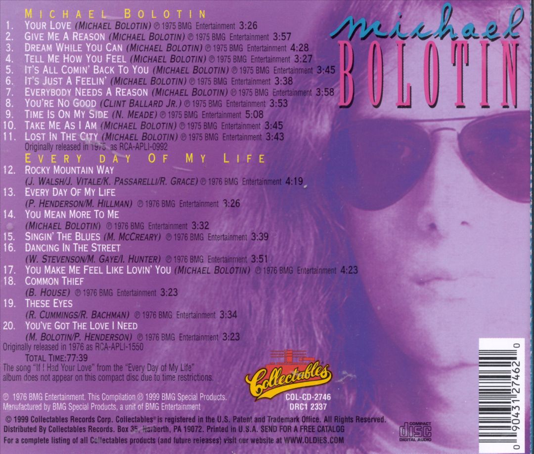 Michael Bolton/Every Day of My Life cover art