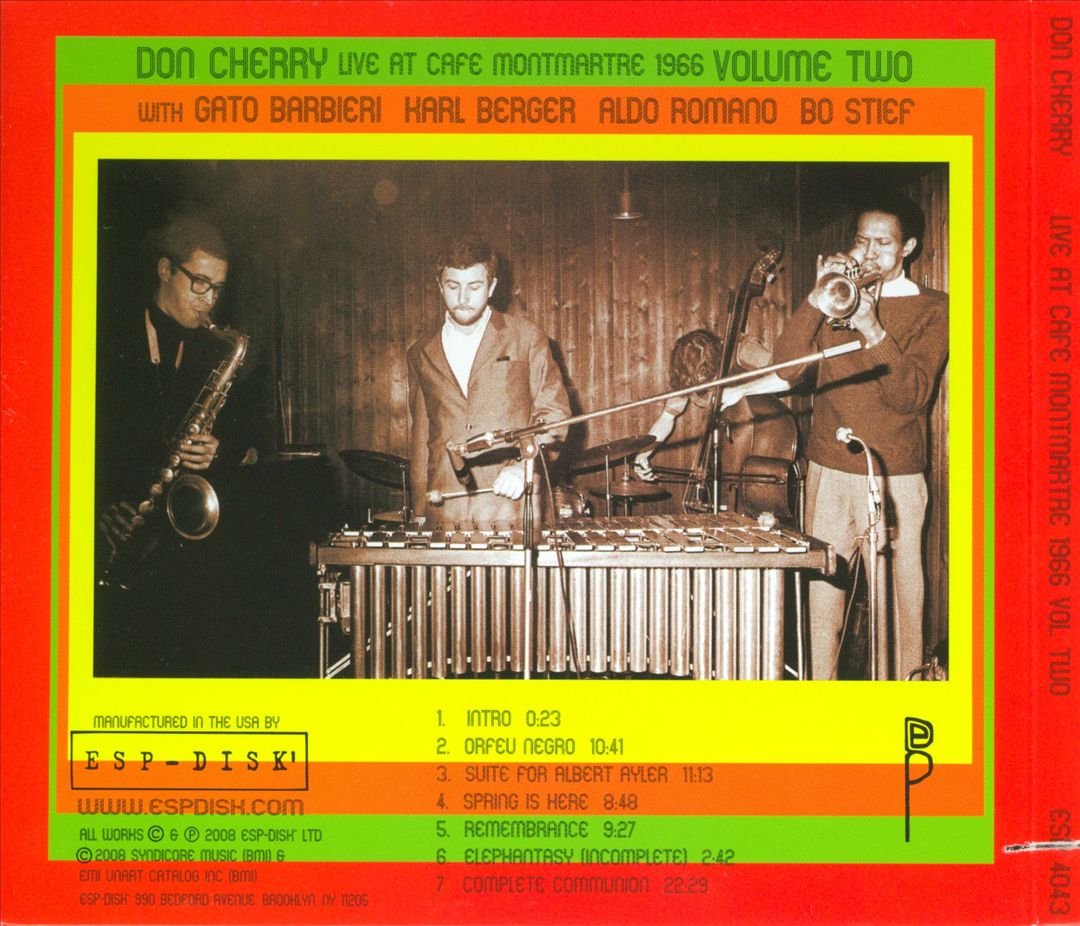 Live at Cafe Montmartre 1966, Vol. 2 cover art