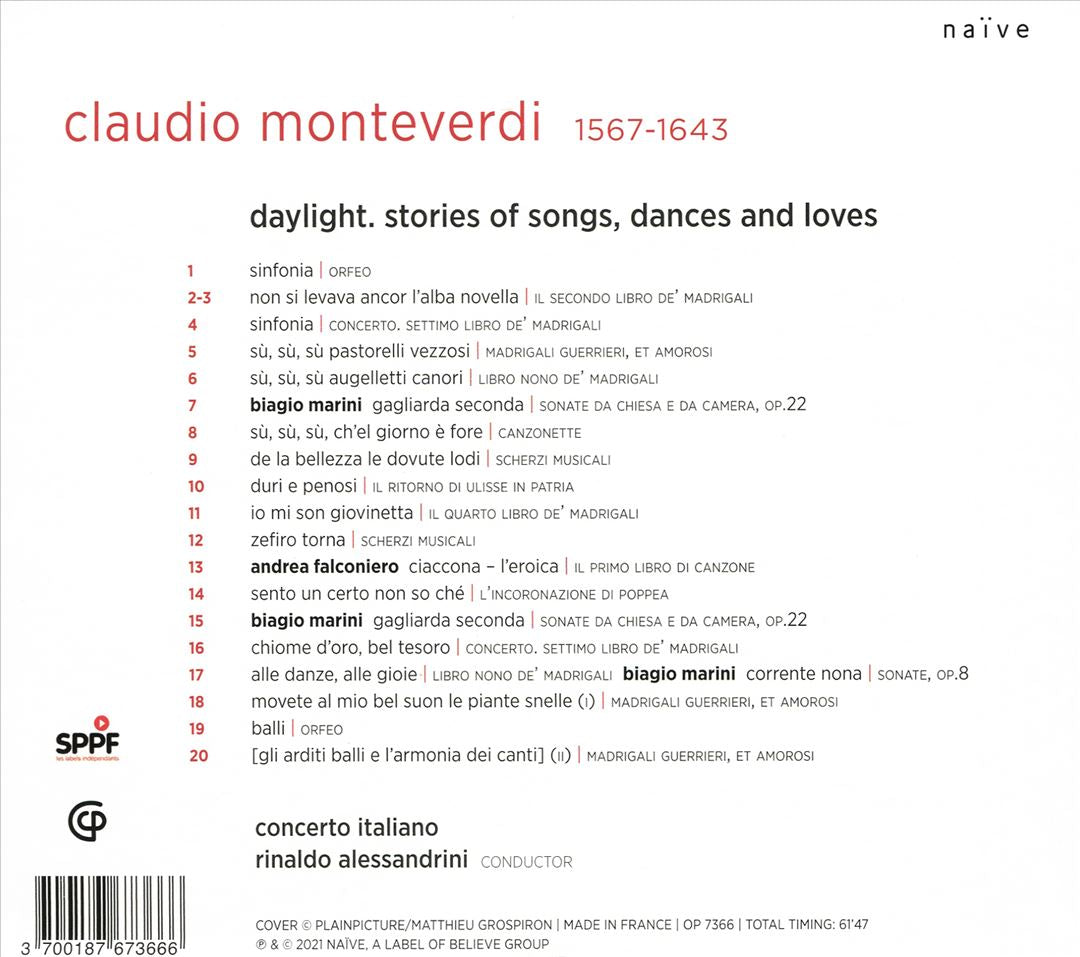Monteverdi: Daylight. Stories of Songs, Dances and Loves cover art