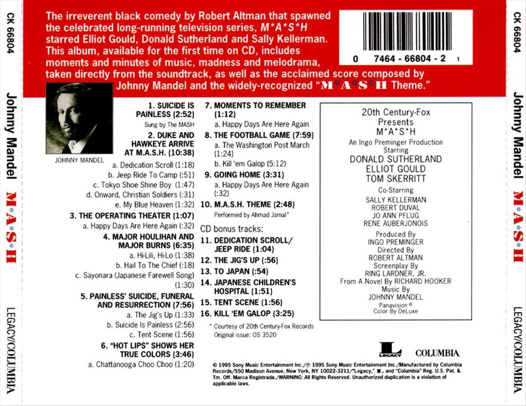 M.A.S.H. [Original Motion Picture Soundtrack] cover art
