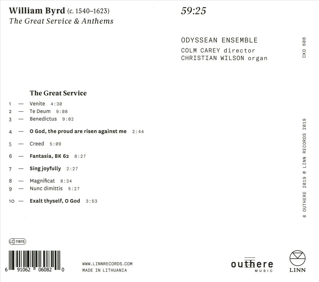 William Byrd: The Great Service & Anthems cover art