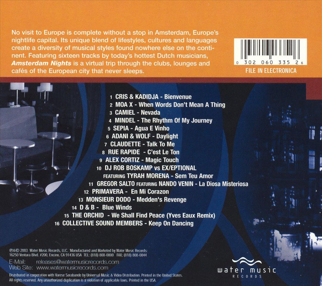 Amsterdam Nights: A Collection Of Dutch Club Grooves cover art