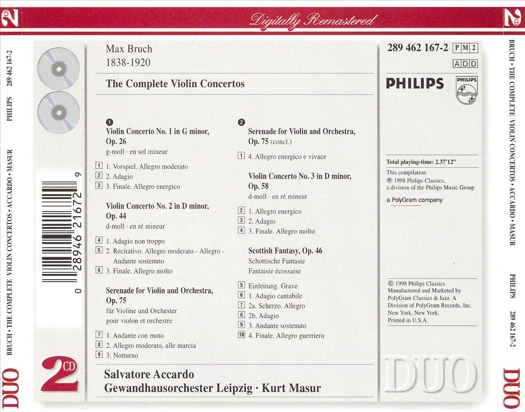 Bruch: The Complete Violin Concertos cover art