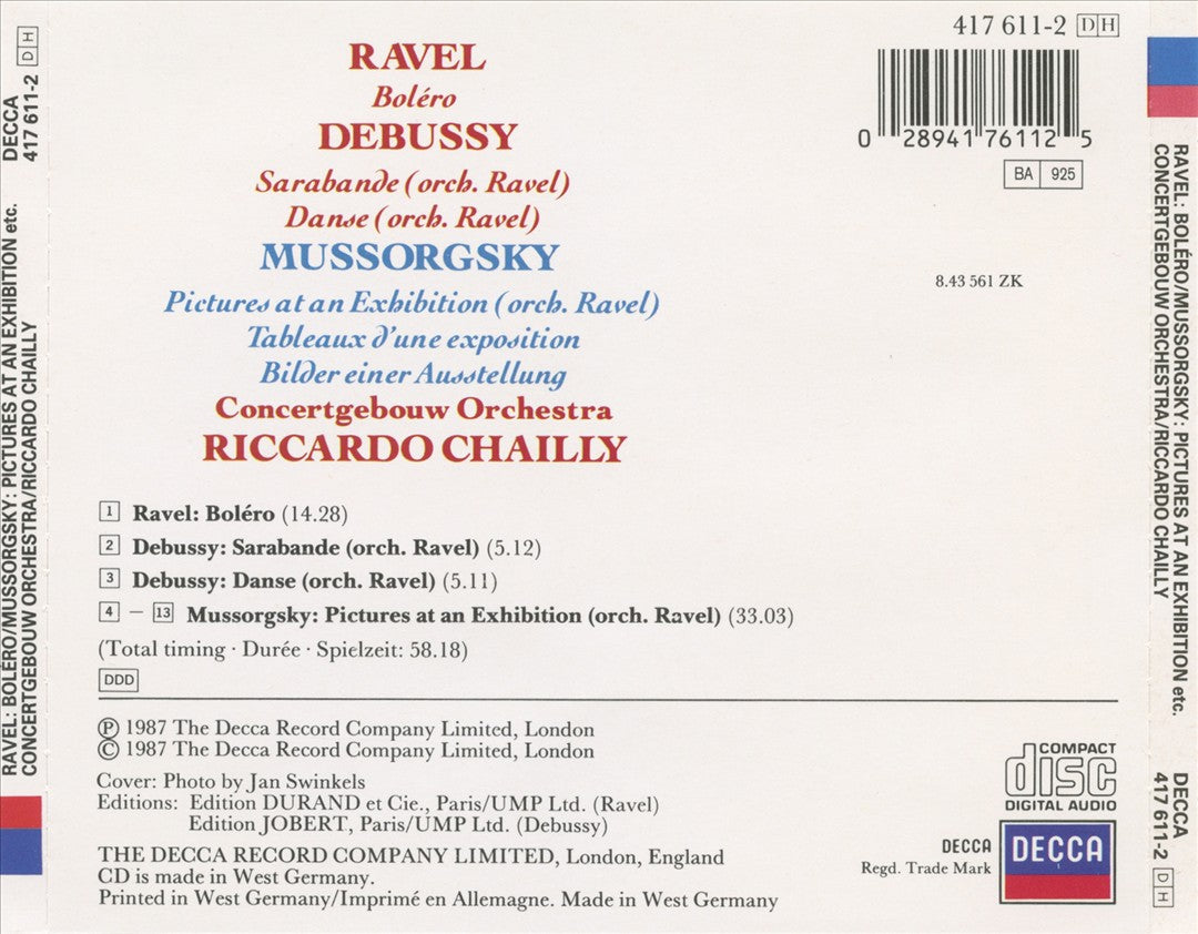 Ravel: Boléro; Mussorgsky: Pictures at an Exhibition cover art
