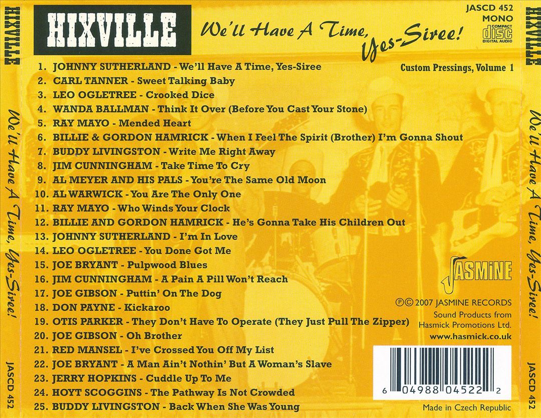 Hixville: We'll Have a Time, Yes-Siree cover art