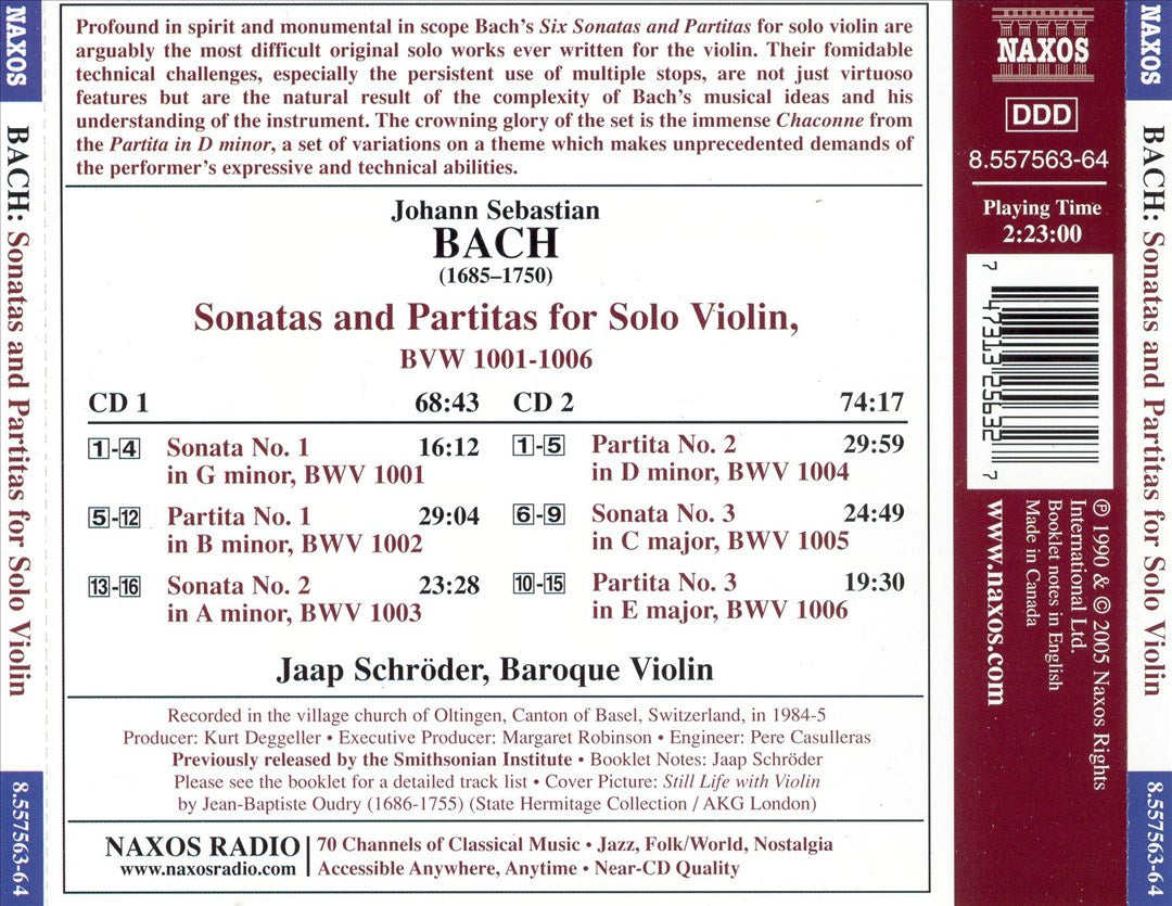 Bach: Sonatas and Partitas for Solo Violin cover art