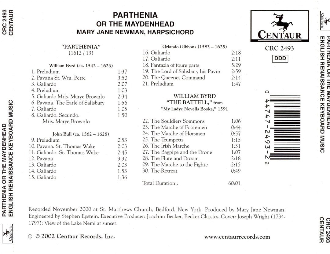 Parthenia or the Maydenhead cover art