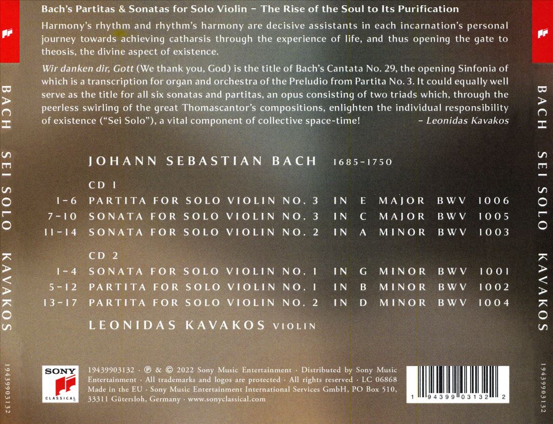 Bach: Sei Solo cover art