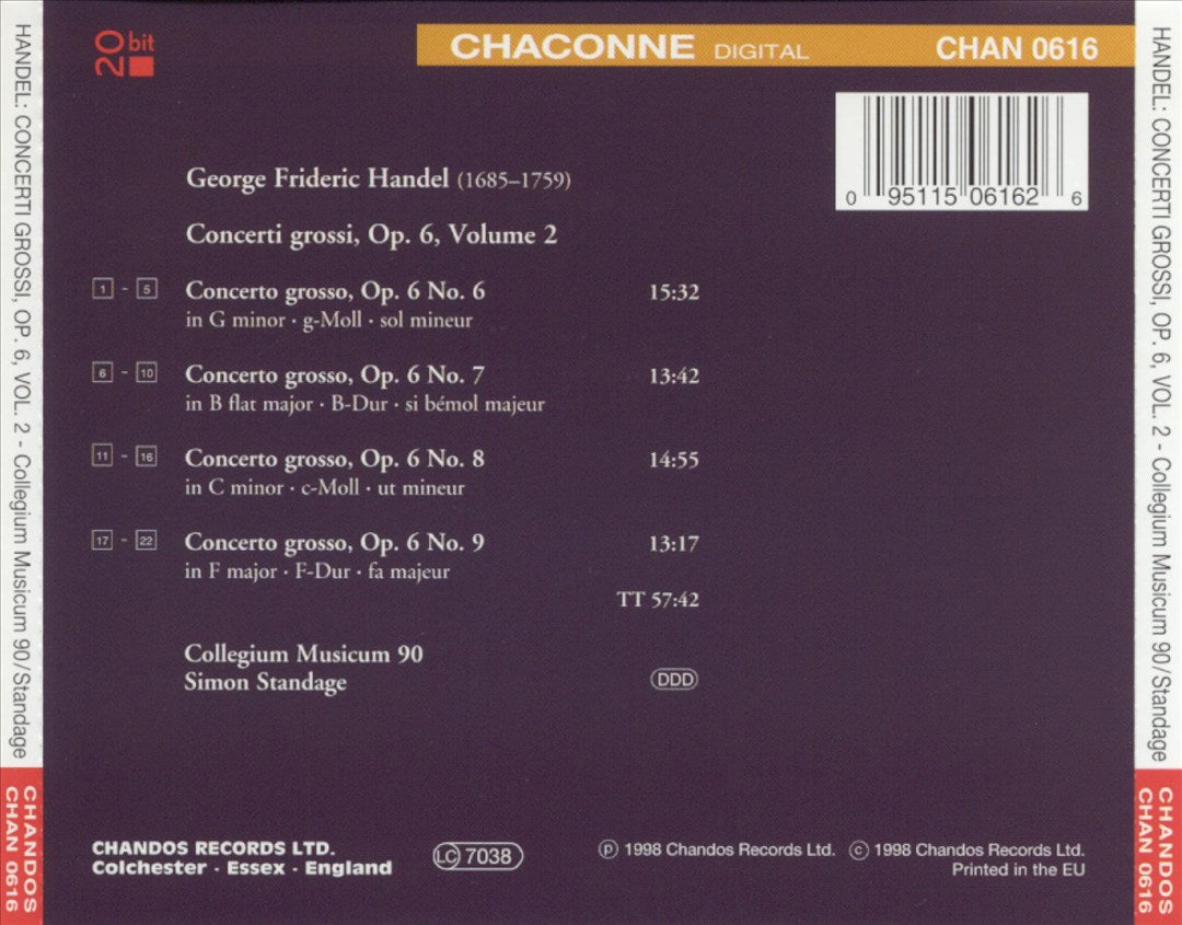 Handel: Concerti Grossi, Op. 6, Vol. 2 cover art