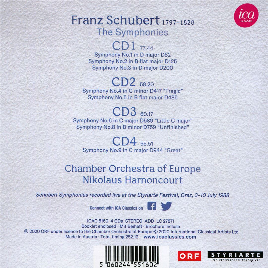 Schubert: The Symphonies cover art