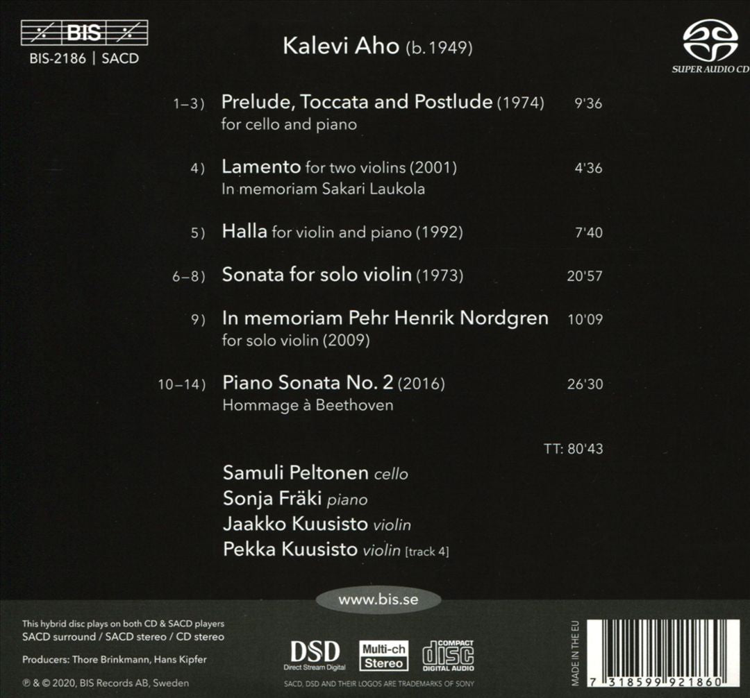 Kalevi Aho: Chamber Music cover art