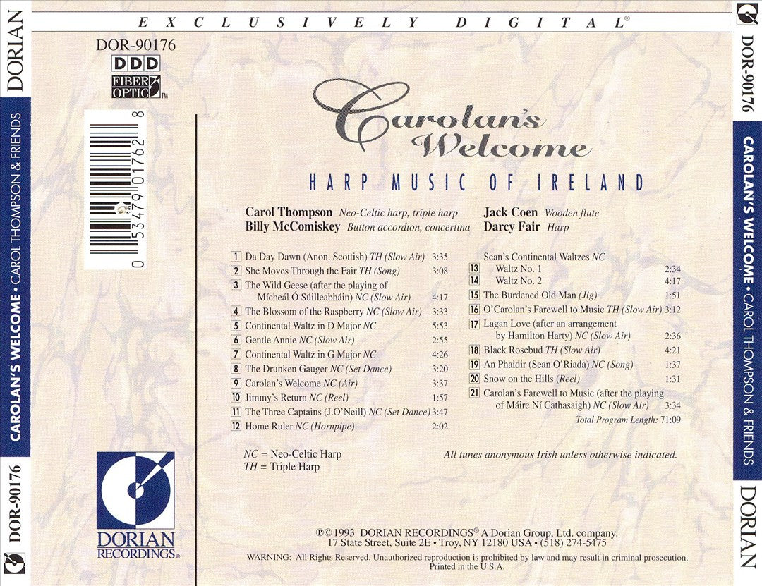 Carolan's Welcome: Harp Music of Ireland cover art