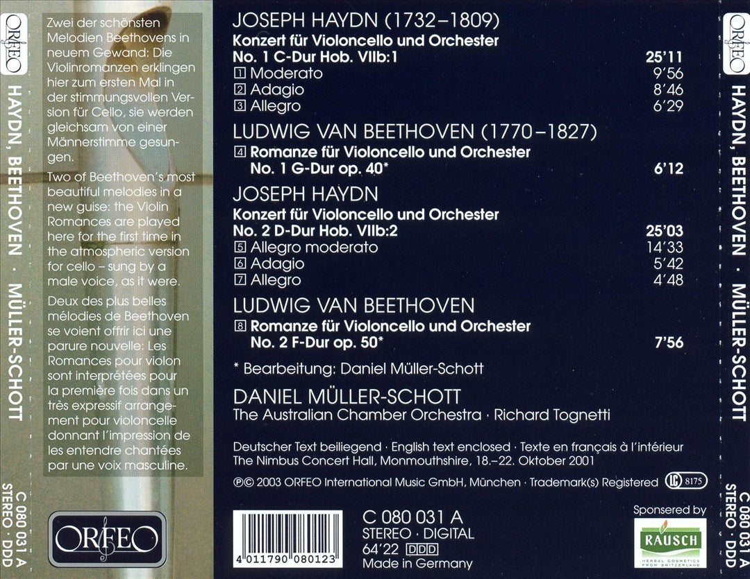 Haydn: Cellokonzerte; Beethoven: Romanzen cover art