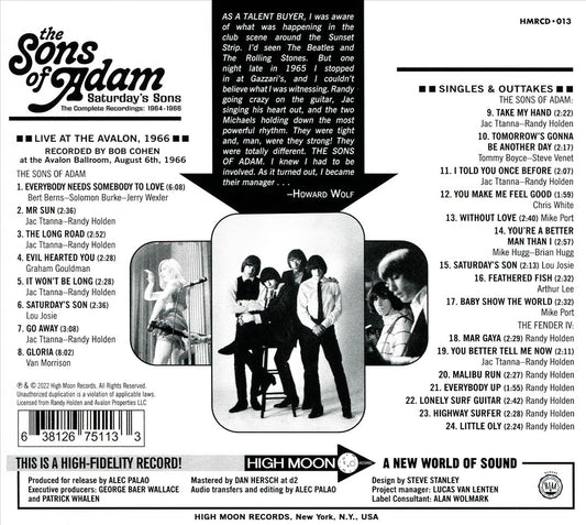 Saturday's Sons: The Complete Recordings 1964-1966 cover art