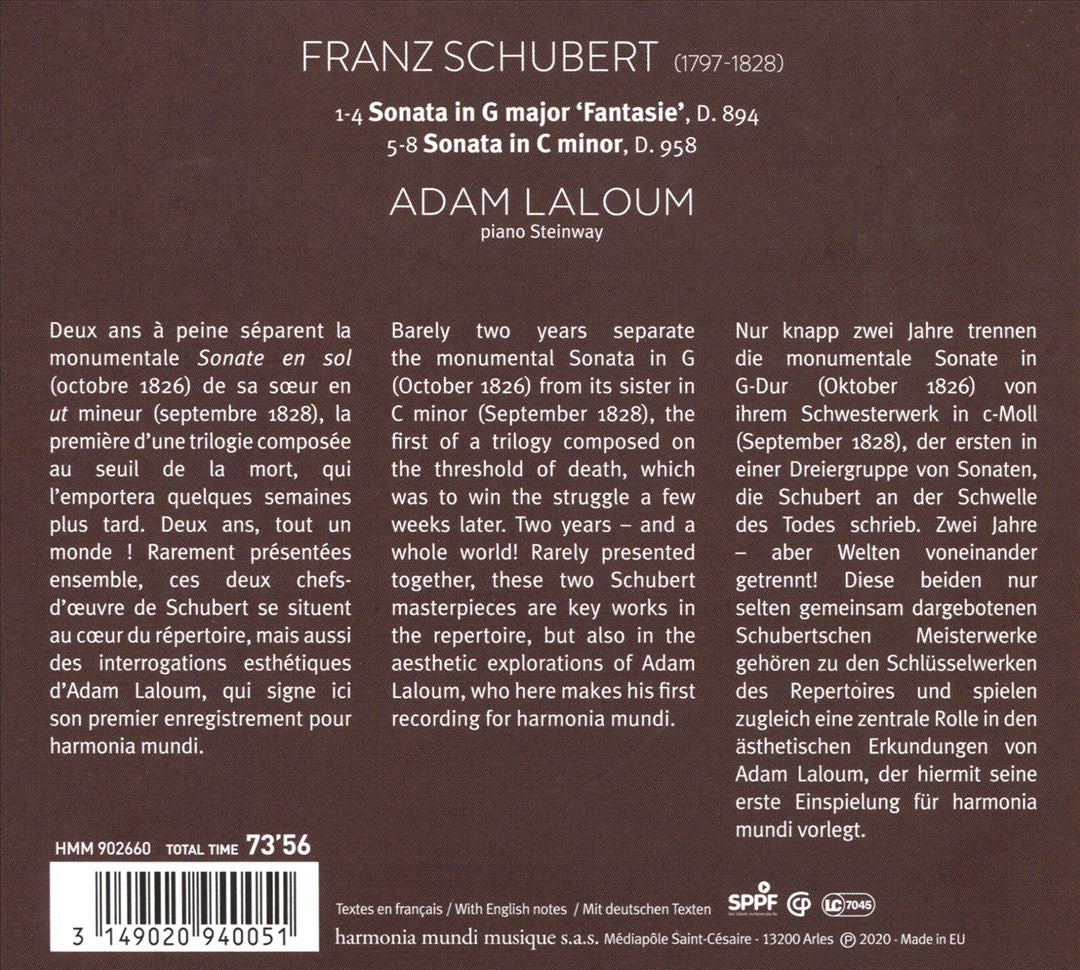Schubert: Sonatas D. 894 & D. 958 cover art