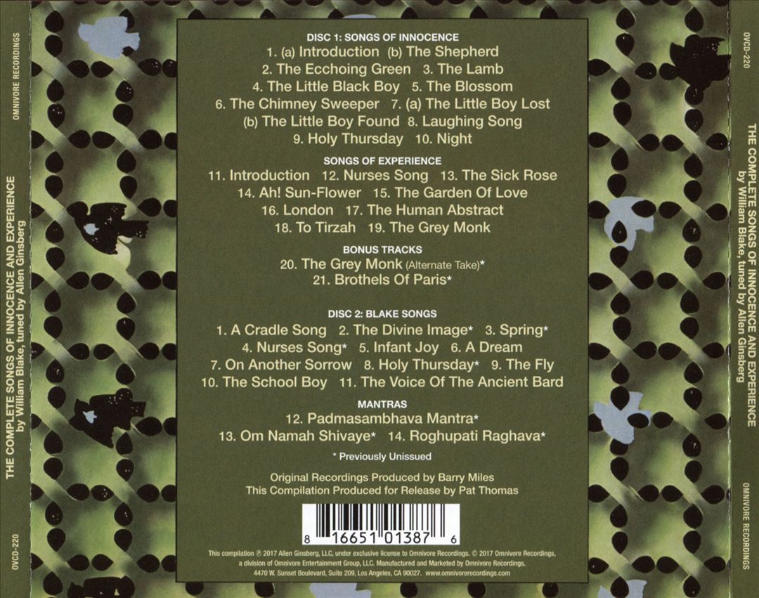 Complete Songs of Innocence and Experience cover art