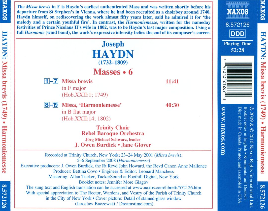 Haydn: Masses, Vol. 6 cover art