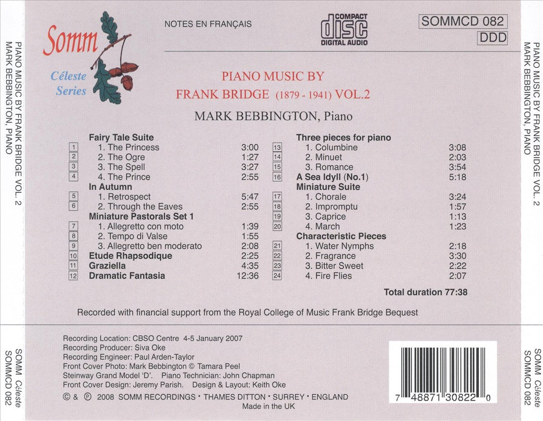 Piano Music of Frank Bridge, Vol. 2 cover art