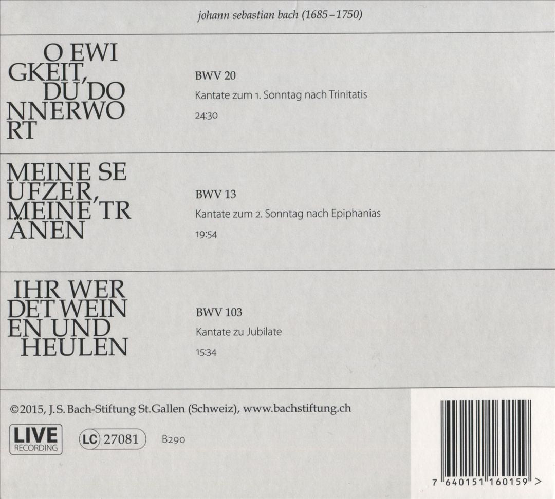 Bach: Kantaten No. 13 cover art