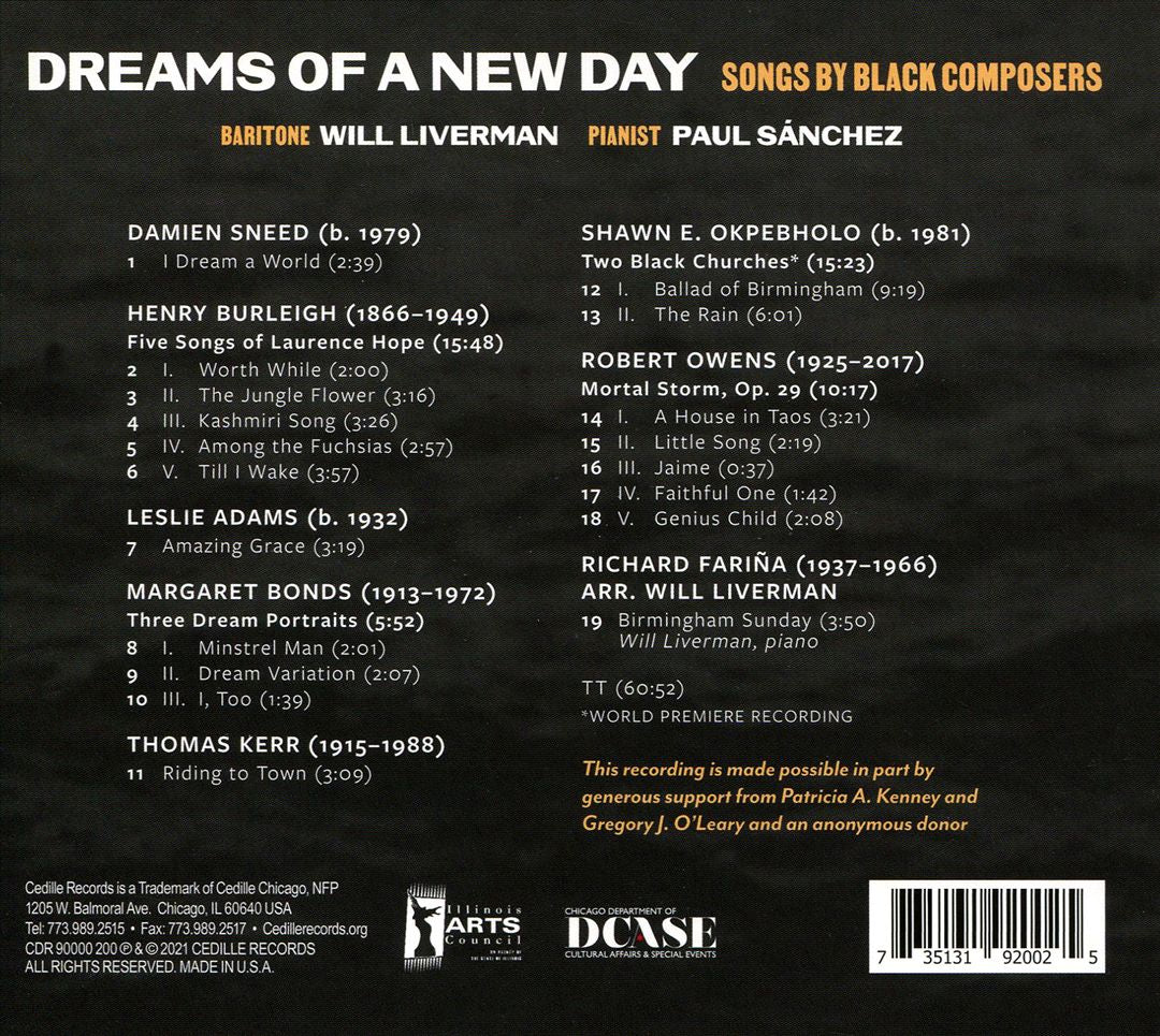 Dreams of a New Day: Songs by Black Composers cover art