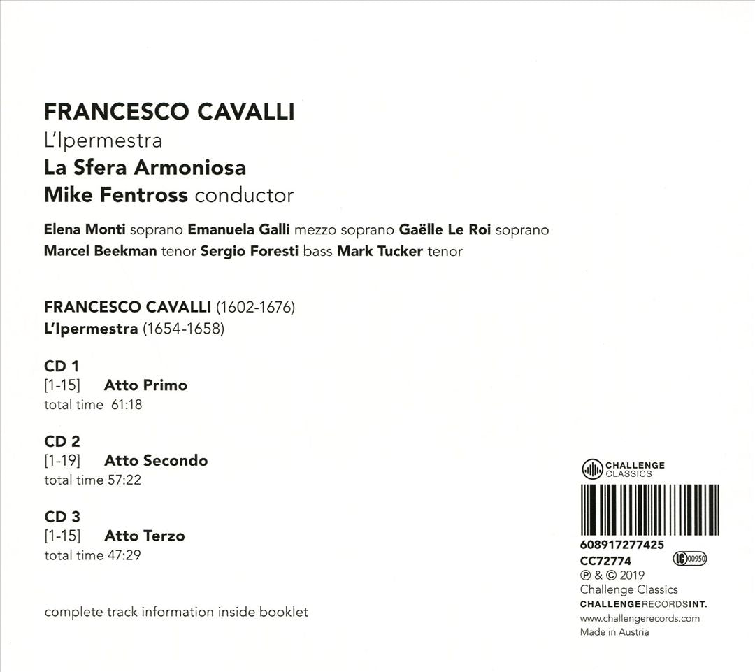 Francesco Cavalli: L'Ipermestra cover art