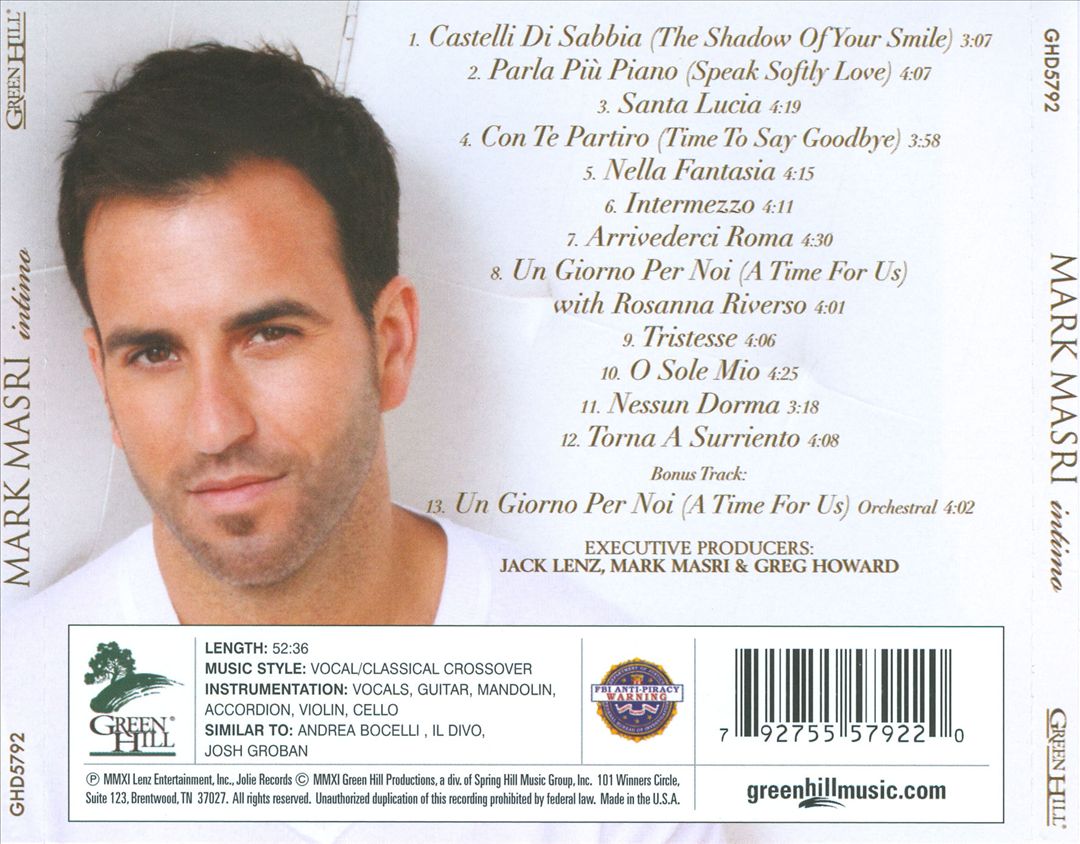 Intimo: Love Songs of Italy cover art