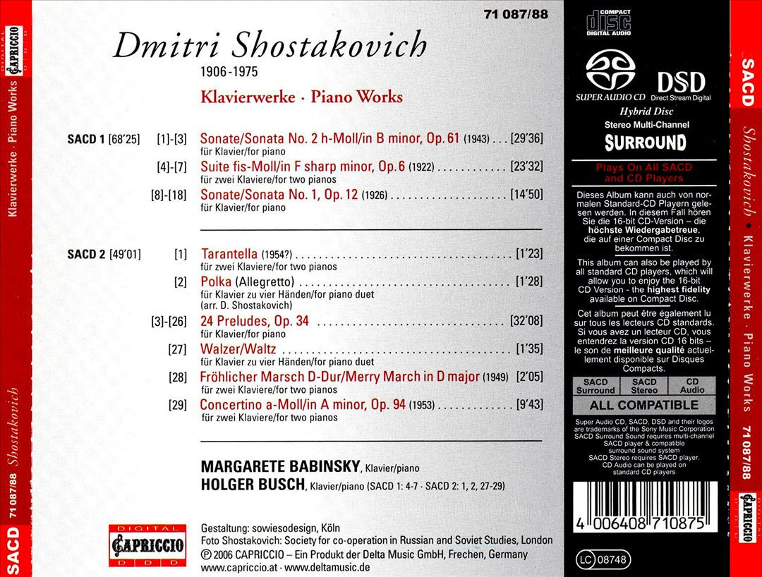 Shostakovich: Piano Works cover art