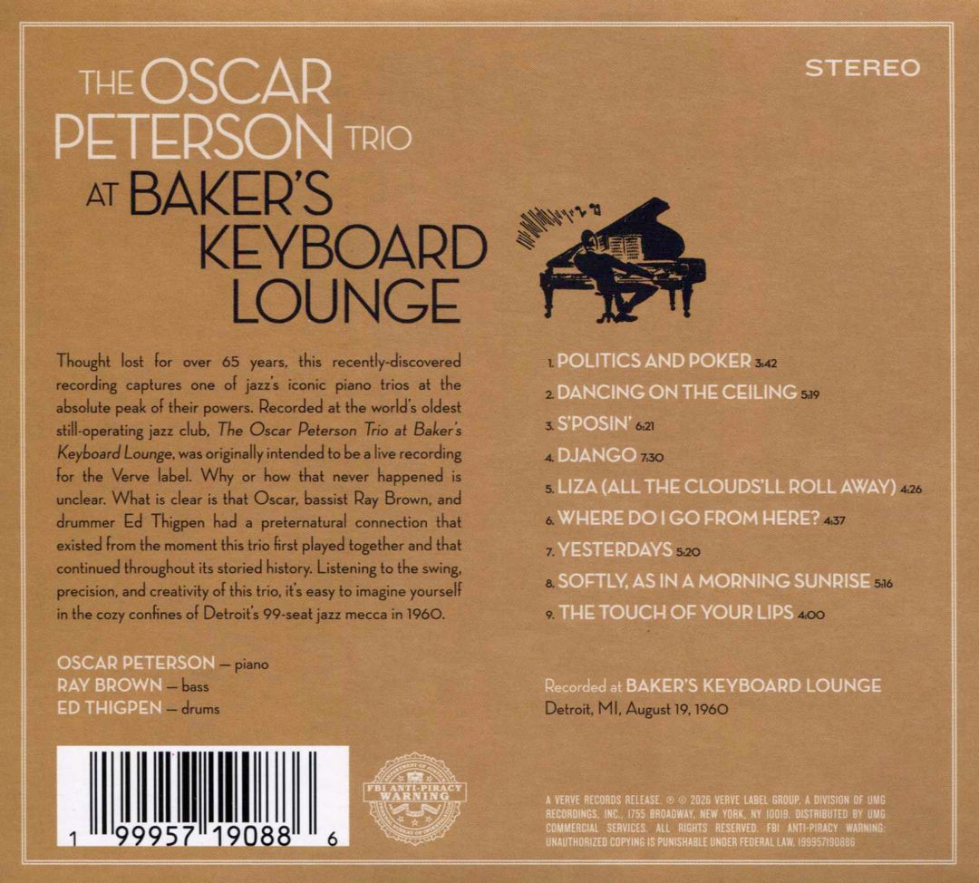 Live at Baker's Keyboard Lounge cover art