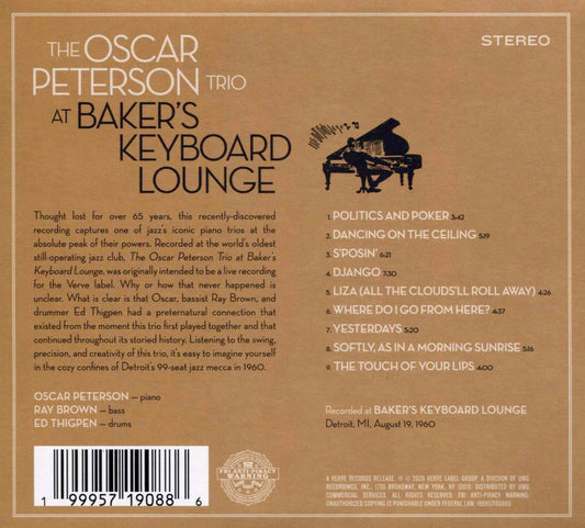 Live at Baker's Keyboard Lounge cover art