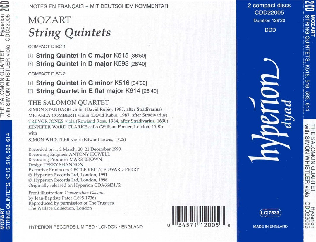 Mozart: String Quintets cover art