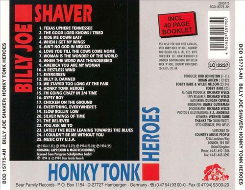 Honky Tonk Heroes cover art
