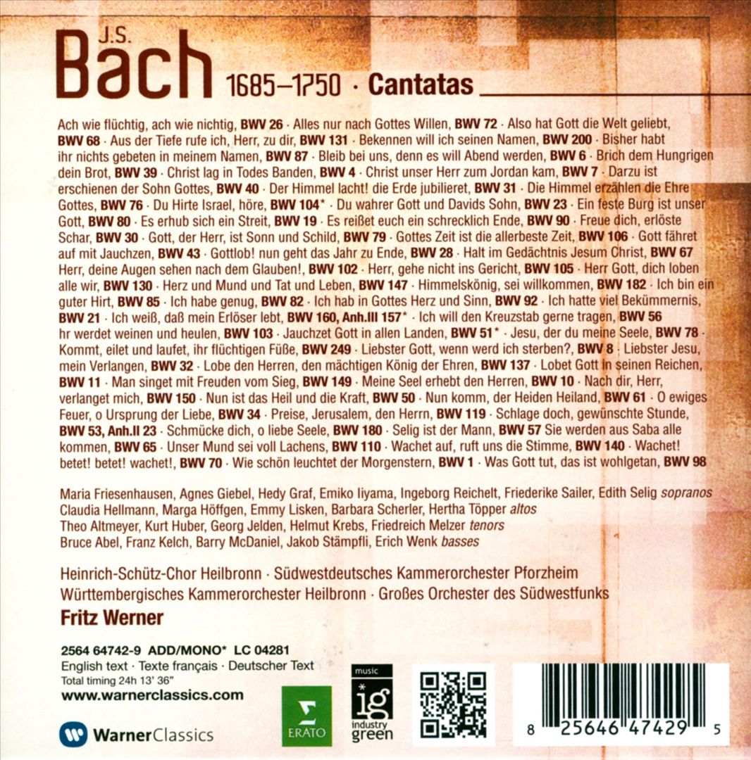 J.S. Bach: Cantatas cover art