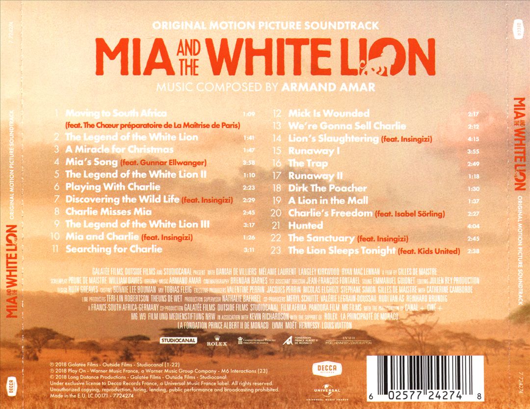 Mia and the White Lion [Original Motion Picture Soundtrack] cover art